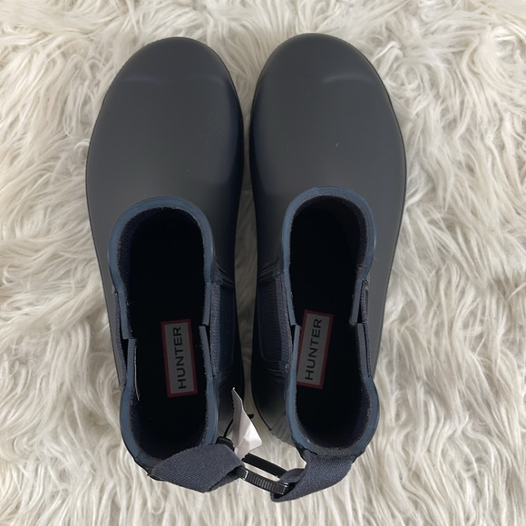 HUNTER Women's Original Chelsea Rain Boots Waterproof Size 7 Dark Blue New - Picture 6 of 12